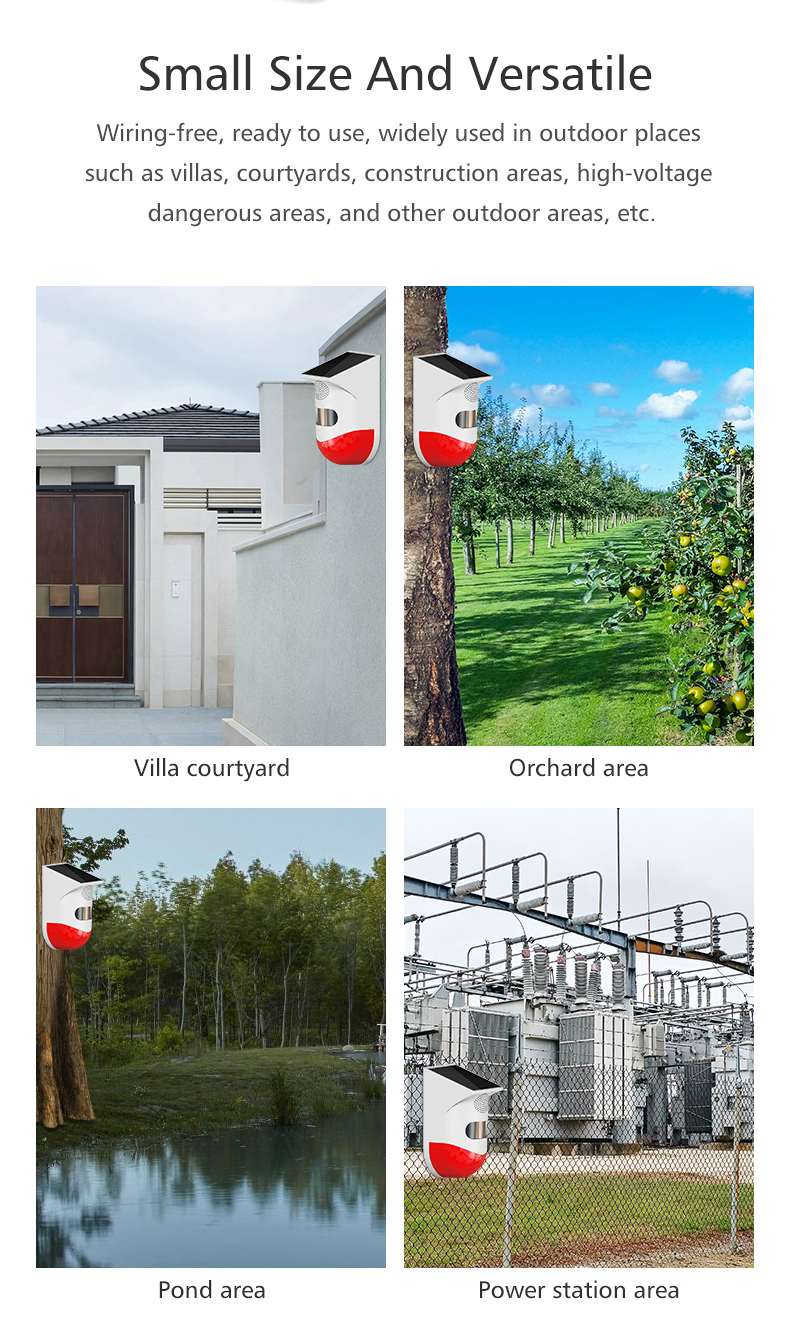 PR-OD200 Solar Outdoor Motion Sensor Alarm